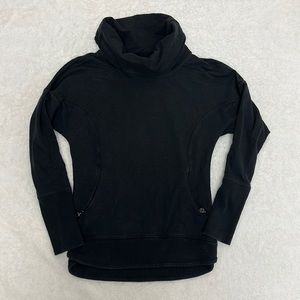 Lululemon Black Pullover Cowl Neck sweatshirt. Size 2 or 4. Great condition